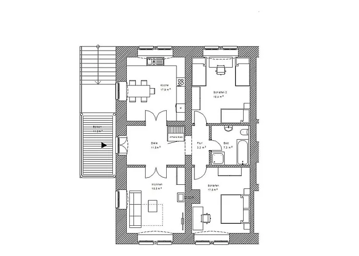 Hortensie Rittergut Schloss Zehista Gutshaus Apartmán *